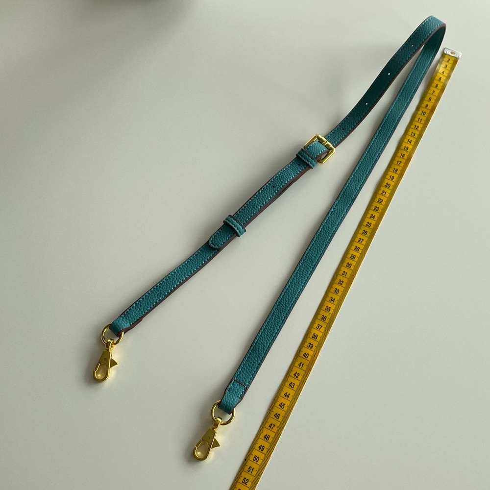 Vegan Leather Adjustable Turquoise Bag Strap - Picture 10 of 10